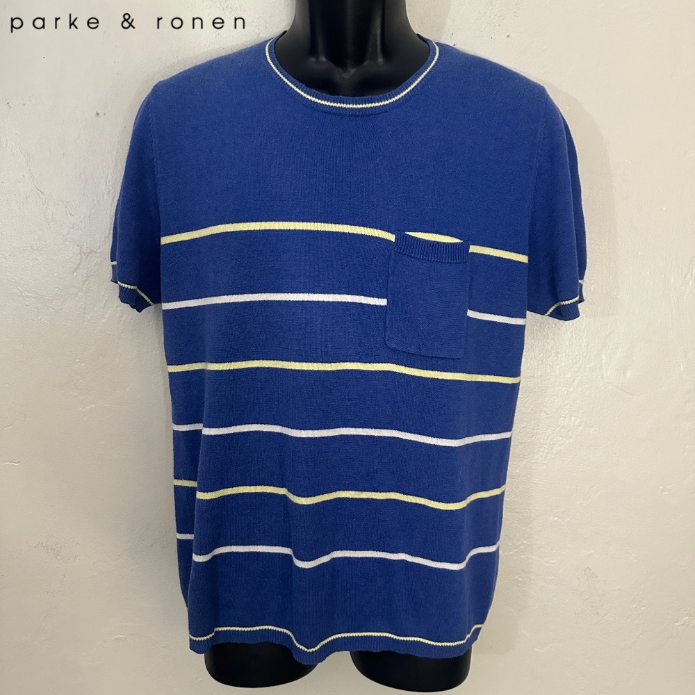 Parke & Ronen Short Sleeve Sweater Shirt Large Gently worn 60% cotton